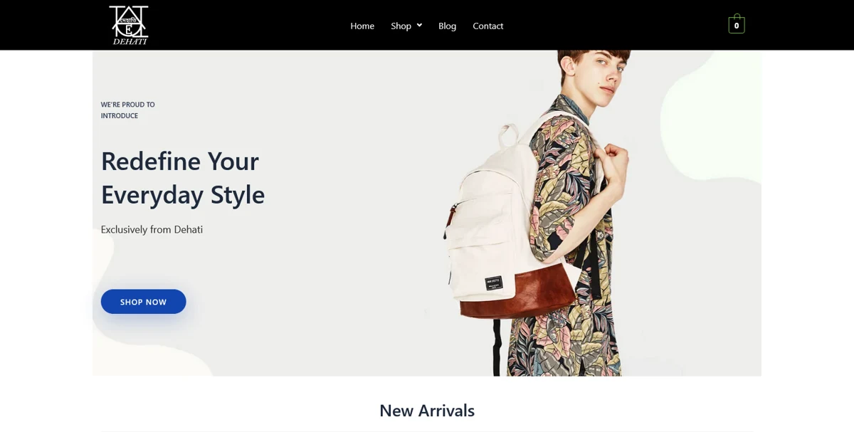 Dehati Apparels ecommerce website design from the SHEIKH IT portfolio